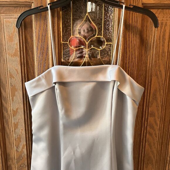 Chelsea Nites Size 6 Gray Shimmery Cocktail Party Cruise Dress Formal Gown - Picture 2 of 9